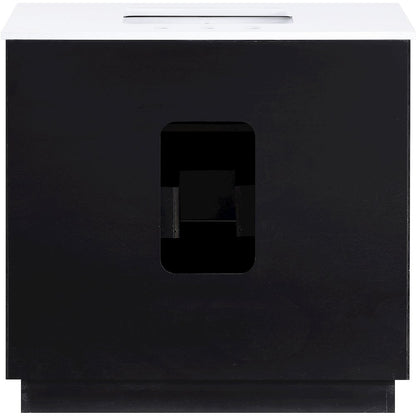 Willard 36" Black Engineered Stone And Solid Wood Bathroom Vanity