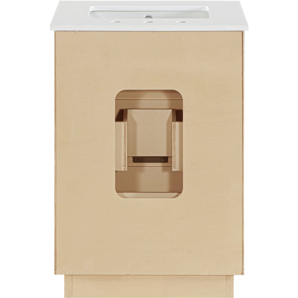 Willard 24" Natural Engineered Stone And Solid Wood Bathroom Vanity