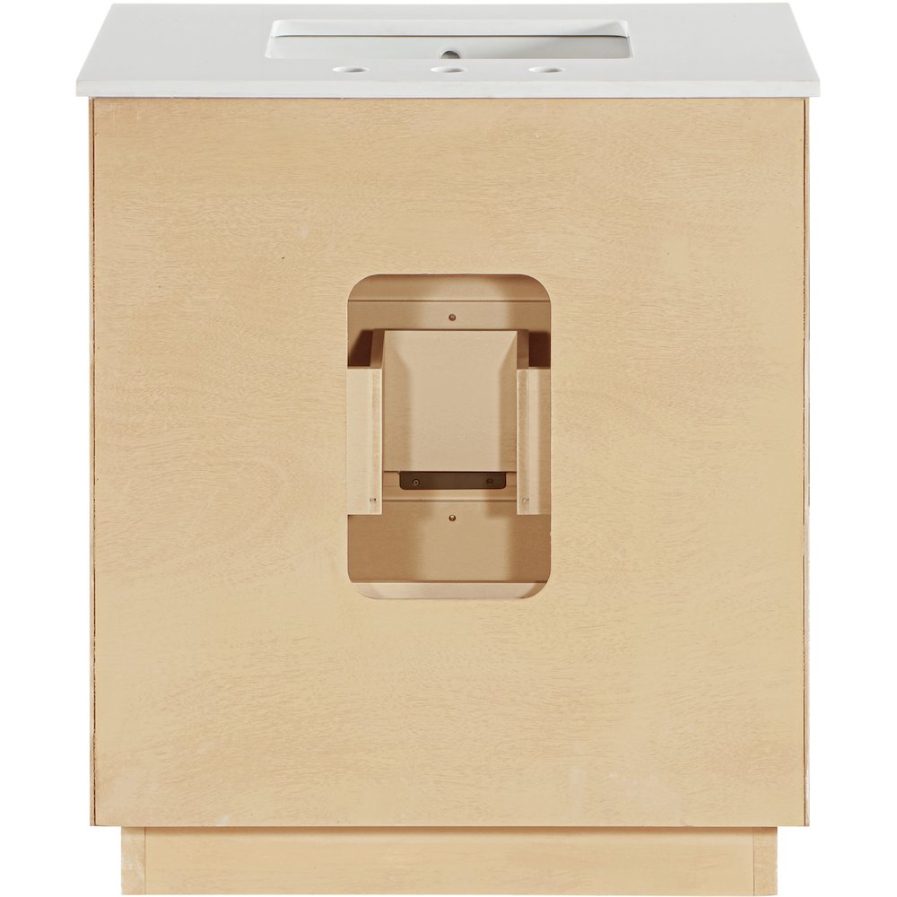 Willard 30" Natural Engineered Stone And Solid Wood Bathroom Vanity