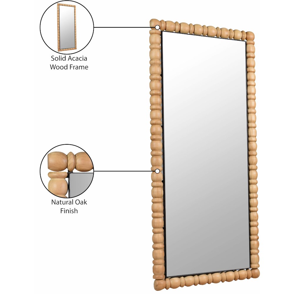 Aubrey Bleached Natural Oak Mirror