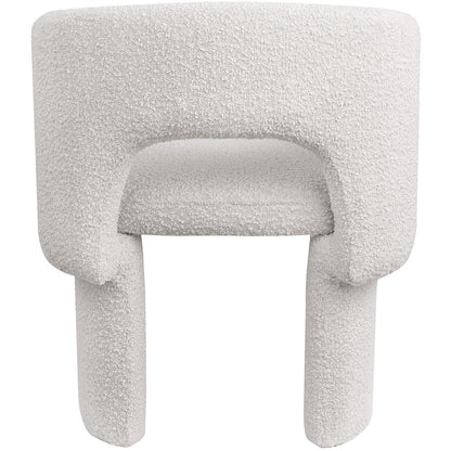 Emmet Cream Boucle Fabric Dining Chair / Accent Chair