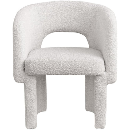 Emmet Cream Boucle Fabric Dining Chair / Accent Chair