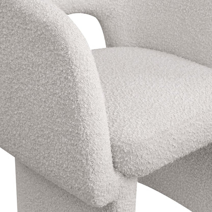 Emmet Cream Boucle Fabric Dining Chair / Accent Chair