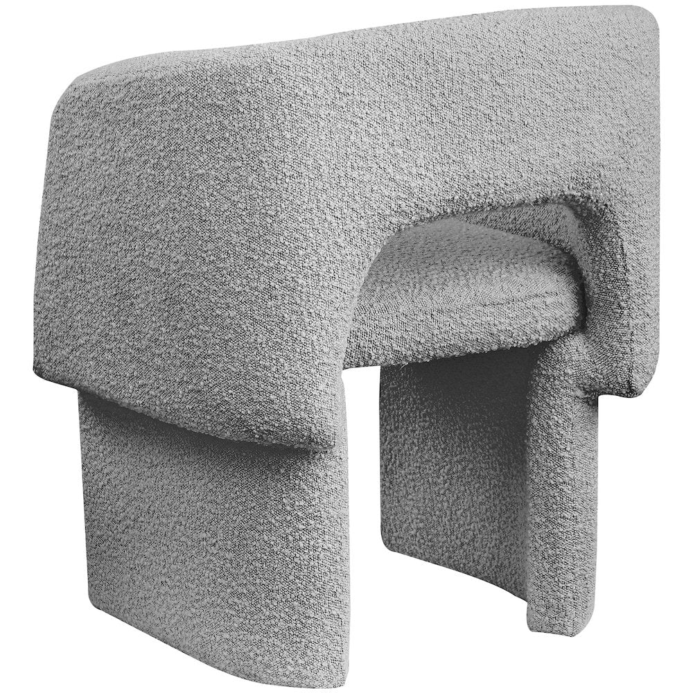 Emmet Grey Boucle Fabric Dining Chair / Accent Chair