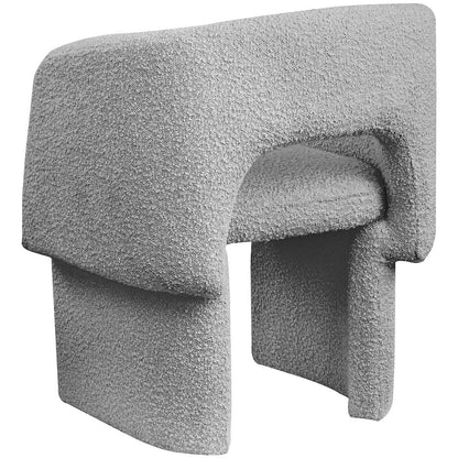Emmet Grey Boucle Fabric Dining Chair / Accent Chair