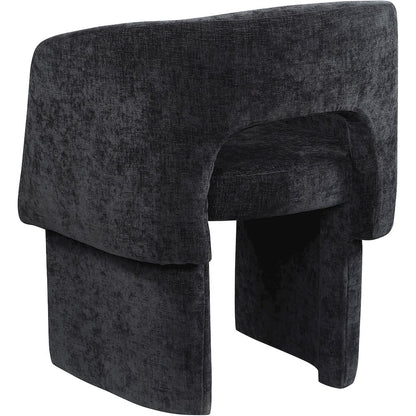 Emmet Black Chenille Fabric Dining Chair / Accent Chair