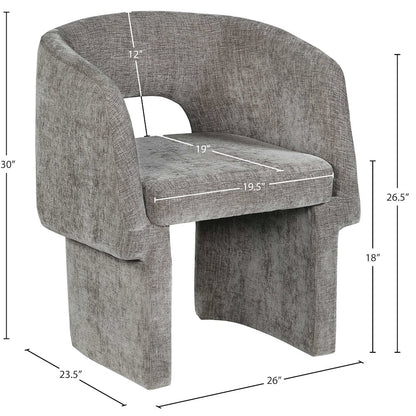 Emmet Grey Chenille Fabric Dining Chair / Accent Chair