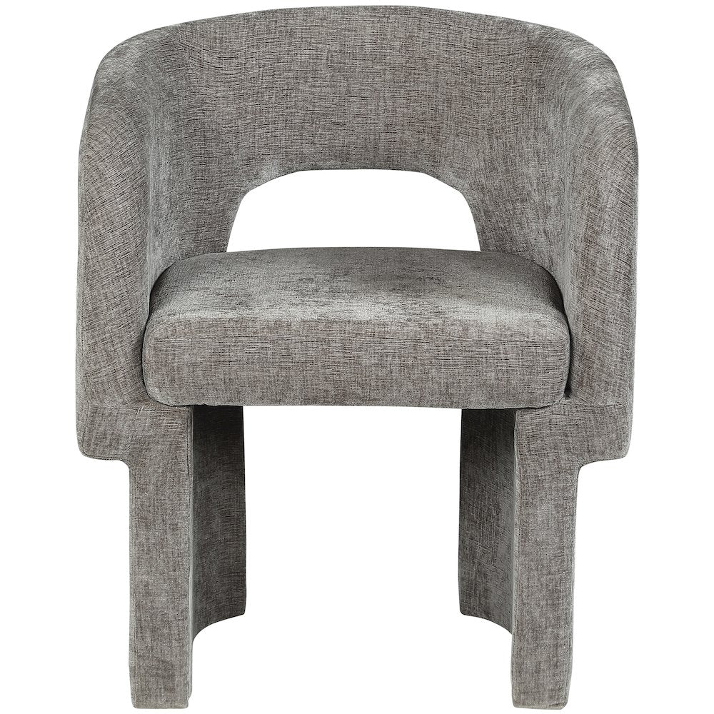 Emmet Grey Chenille Fabric Dining Chair / Accent Chair