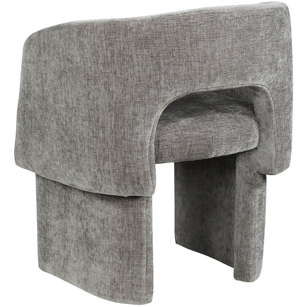 Emmet Grey Chenille Fabric Dining Chair / Accent Chair