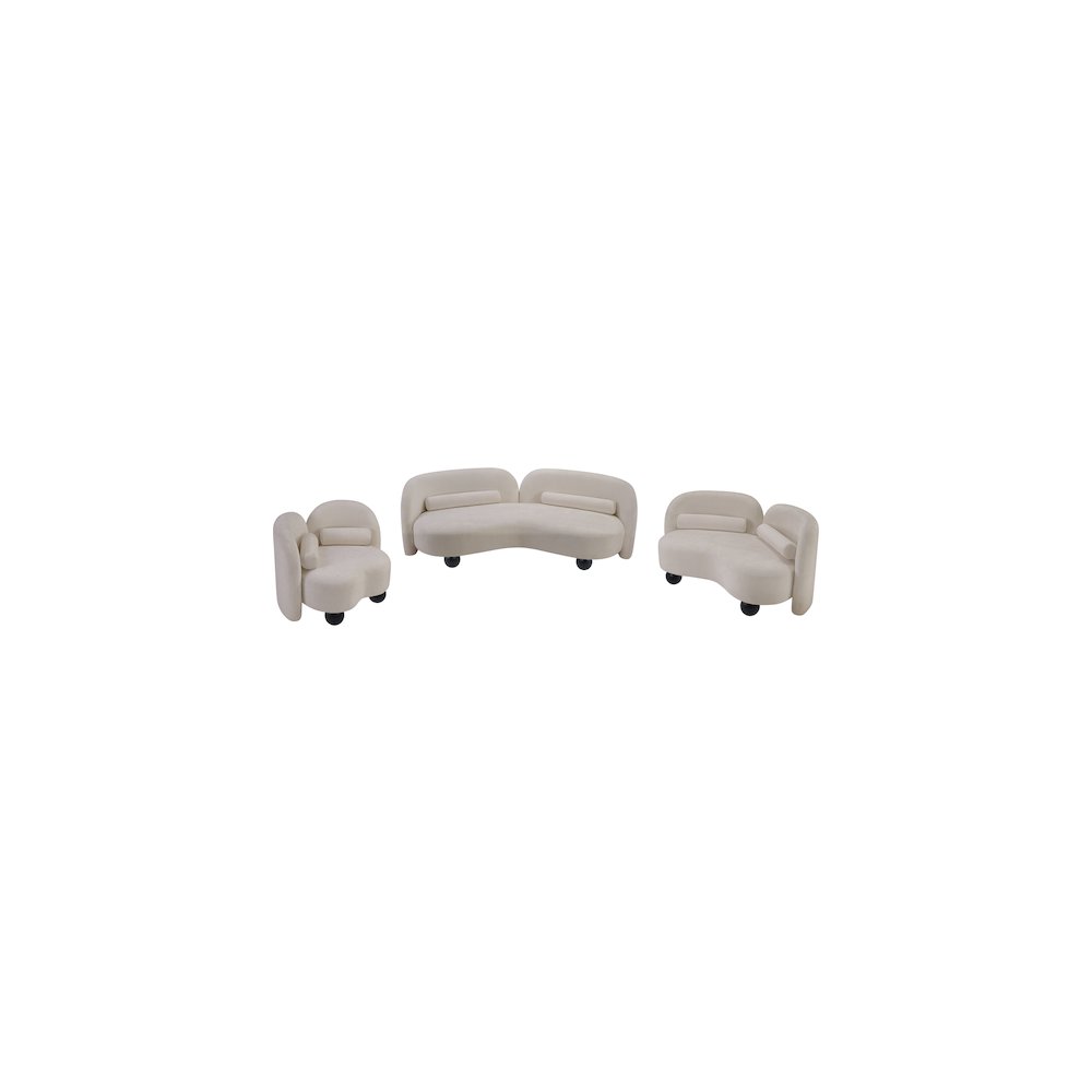 Daphne Beige Chenille Fabric Chair