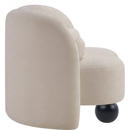 Daphne Beige Chenille Fabric Chair