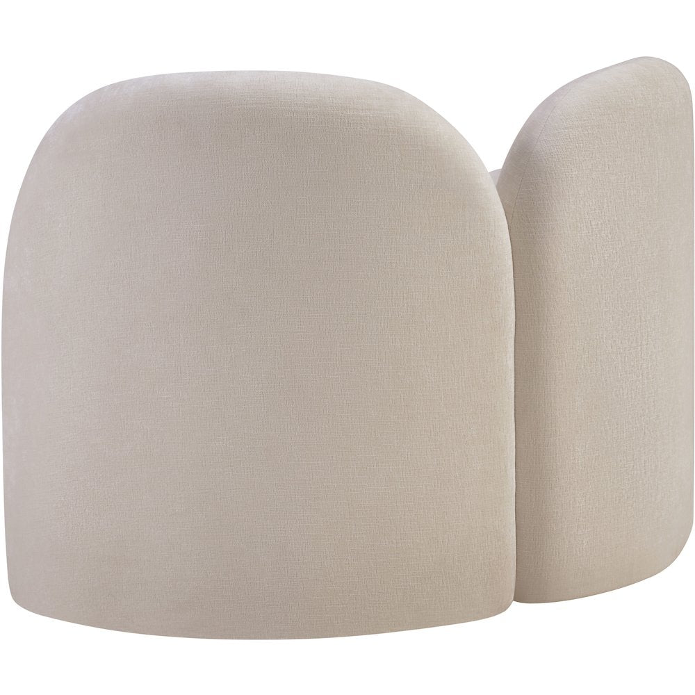 Daphne Beige Chenille Fabric Chair