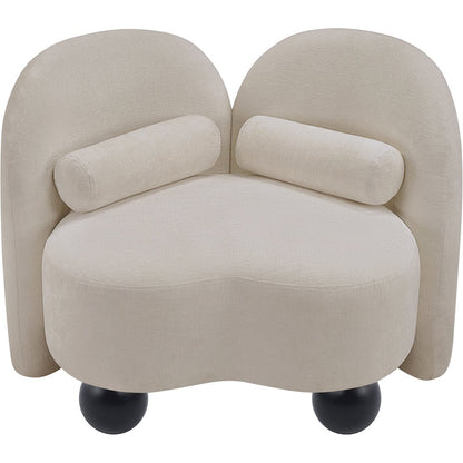 Daphne Beige Chenille Fabric Chair