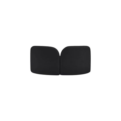 Daphne Black Chenille Fabric Loveseat