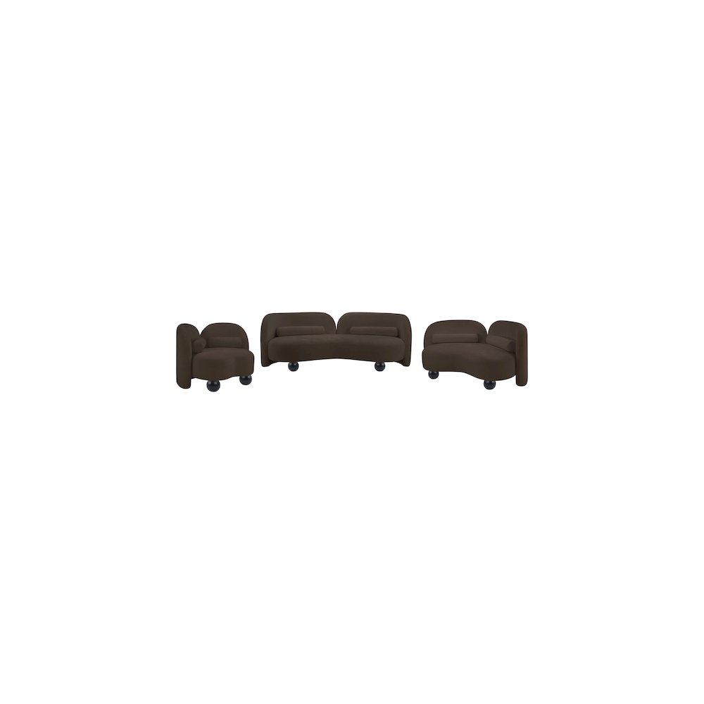 Daphne Brown Chenille Fabric Chair