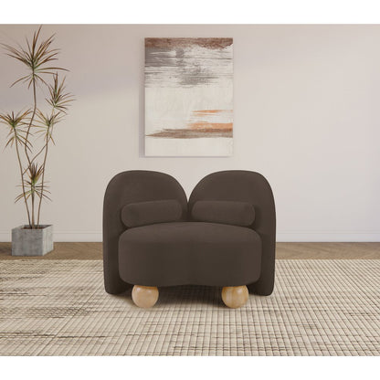 Daphne Brown Chenille Fabric Chair