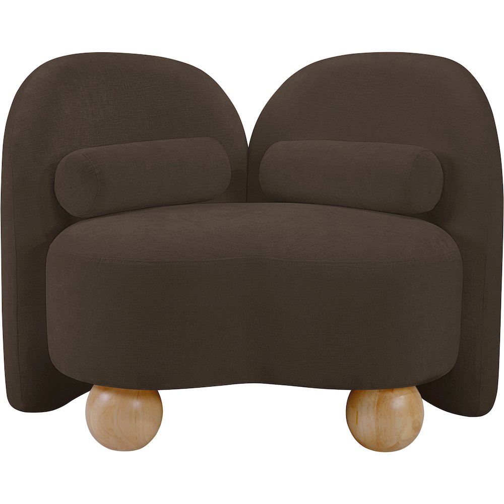 Daphne Brown Chenille Fabric Chair
