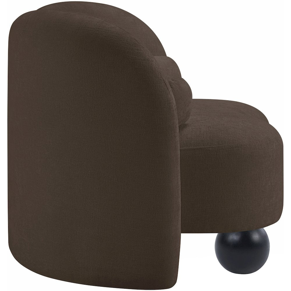 Daphne Brown Chenille Fabric Chair