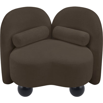 Daphne Brown Chenille Fabric Chair