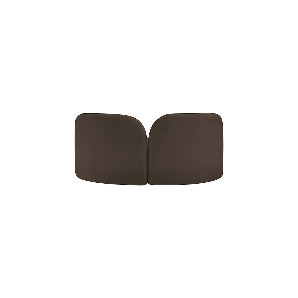 Daphne Brown Chenille Fabric Loveseat