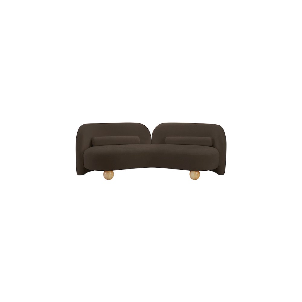 Daphne Brown Chenille Fabric Sofa