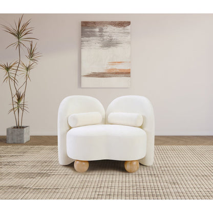 Daphne Cream Chenille Fabric Chair