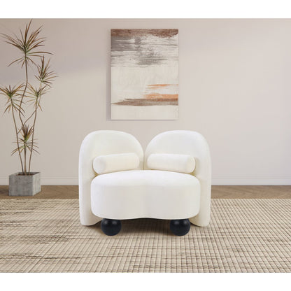 Daphne Cream Chenille Fabric Chair