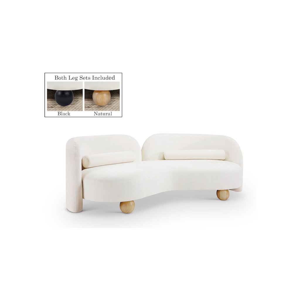Daphne Cream Chenille Fabric Sofa