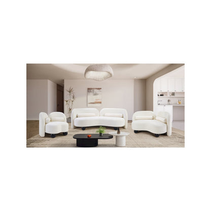 Daphne Cream Chenille Fabric Sofa