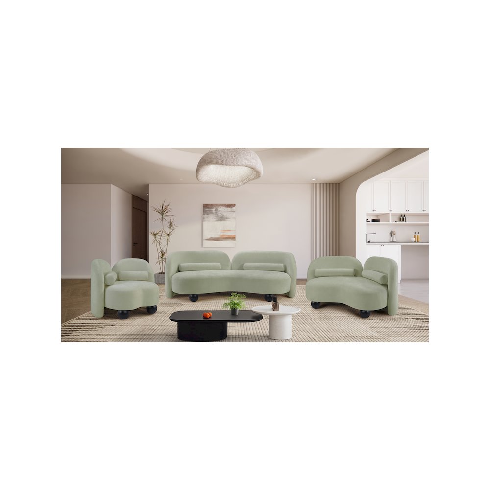 Daphne Mint Chenille Fabric Chair