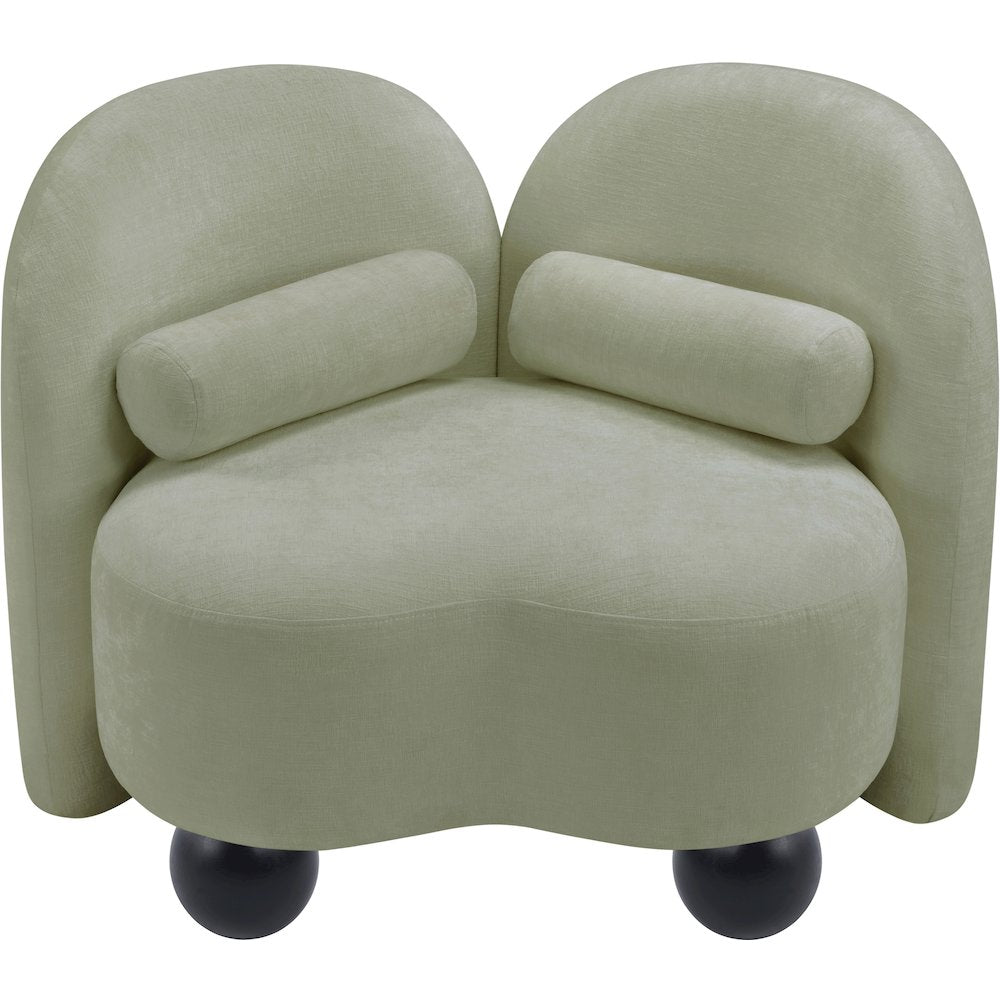 Daphne Mint Chenille Fabric Chair