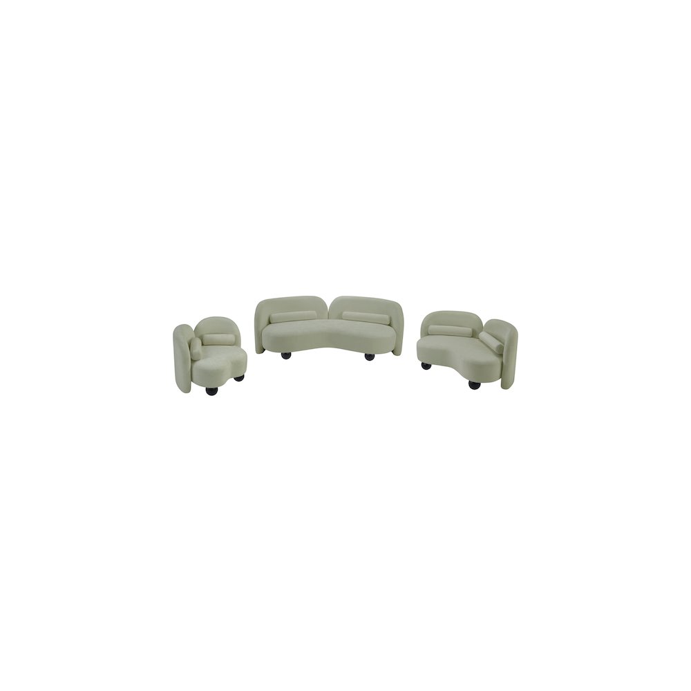 Daphne Mint Chenille Fabric Loveseat