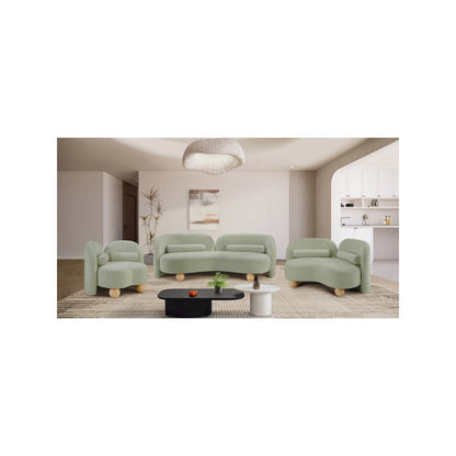 Daphne Mint Chenille Fabric Loveseat