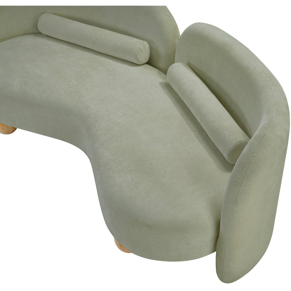 Daphne Mint Chenille Fabric Loveseat