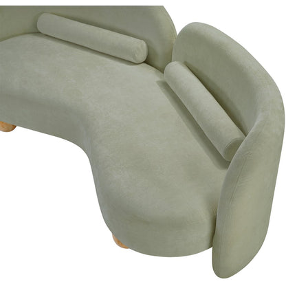 Daphne Mint Chenille Fabric Loveseat