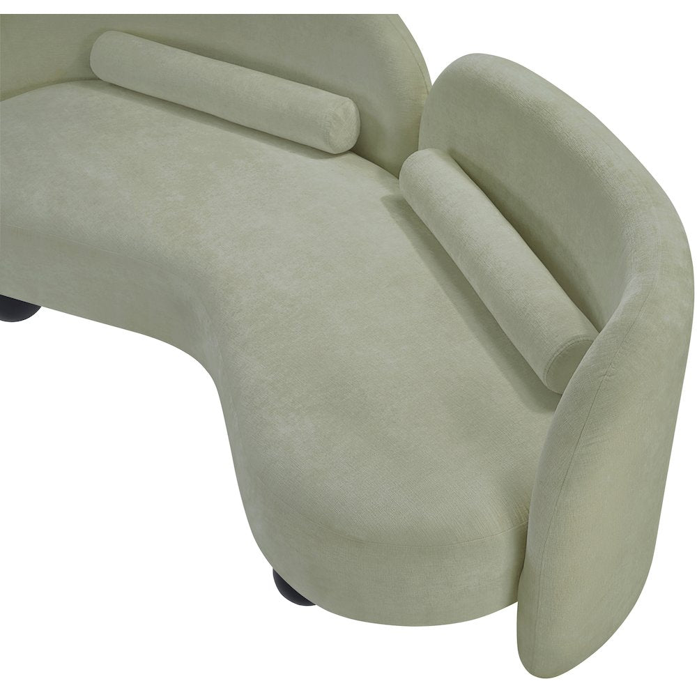 Daphne Mint Chenille Fabric Loveseat