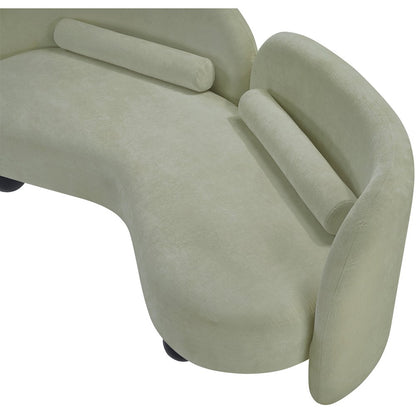 Daphne Mint Chenille Fabric Loveseat