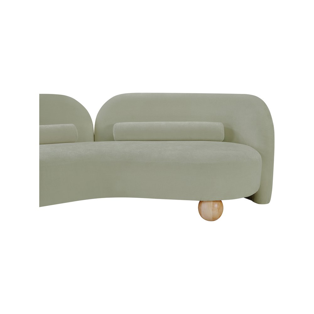 Daphne Mint Chenille Fabric Loveseat