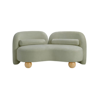 Daphne Mint Chenille Fabric Loveseat