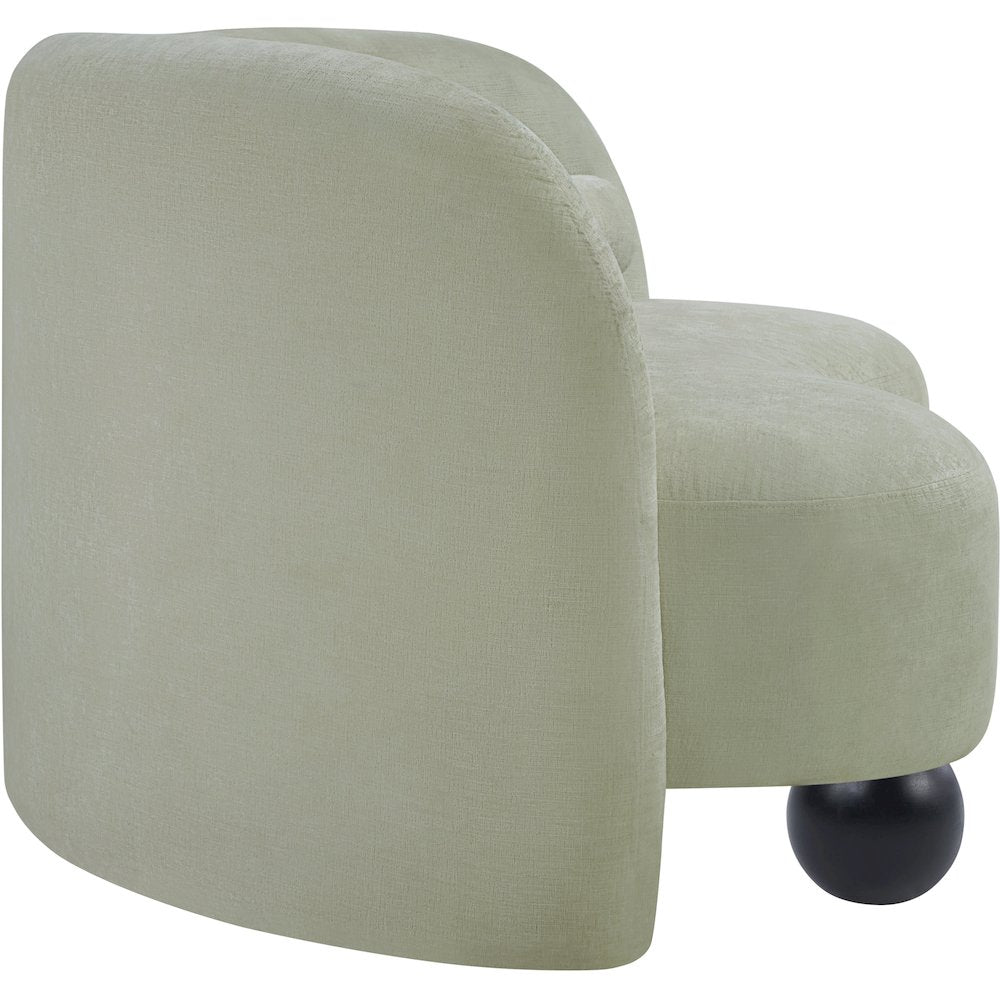 Daphne Mint Chenille Fabric Loveseat