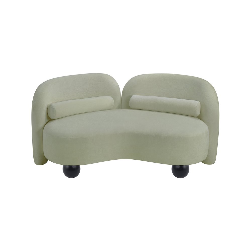 Daphne Mint Chenille Fabric Loveseat
