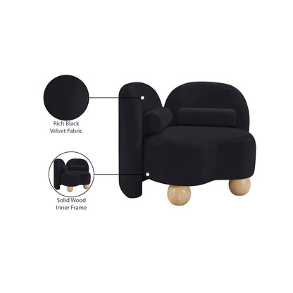 Daphne Black Velvet Chair