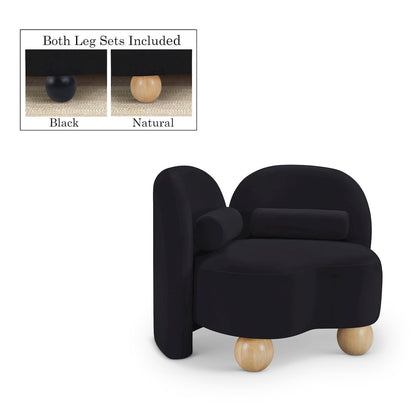 Daphne Black Velvet Chair