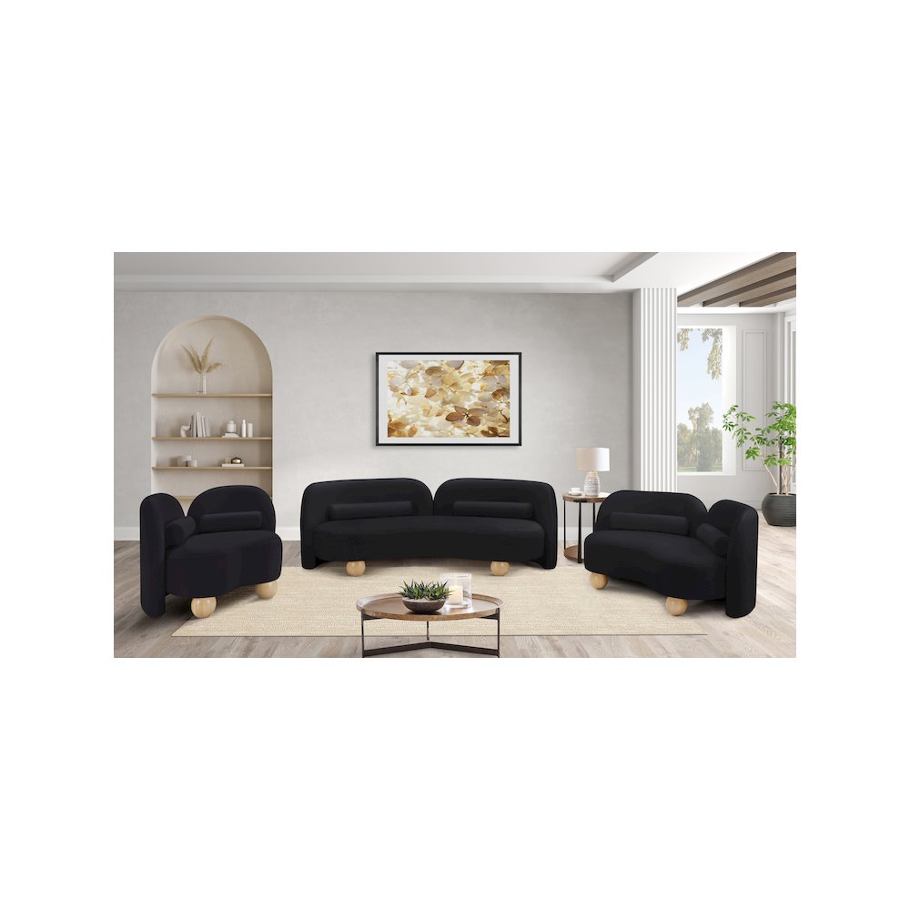 Daphne Black Velvet Chair