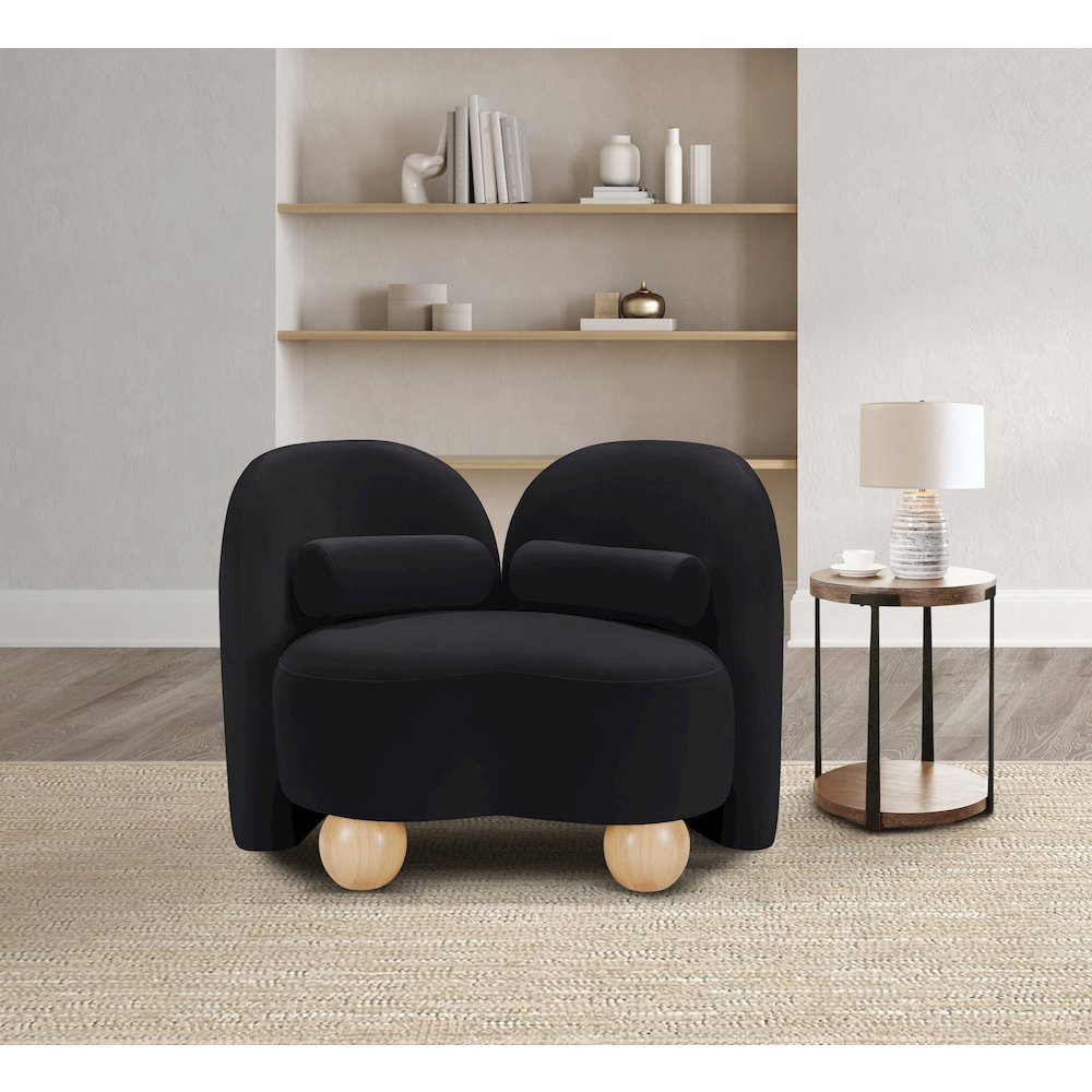 Daphne Black Velvet Chair