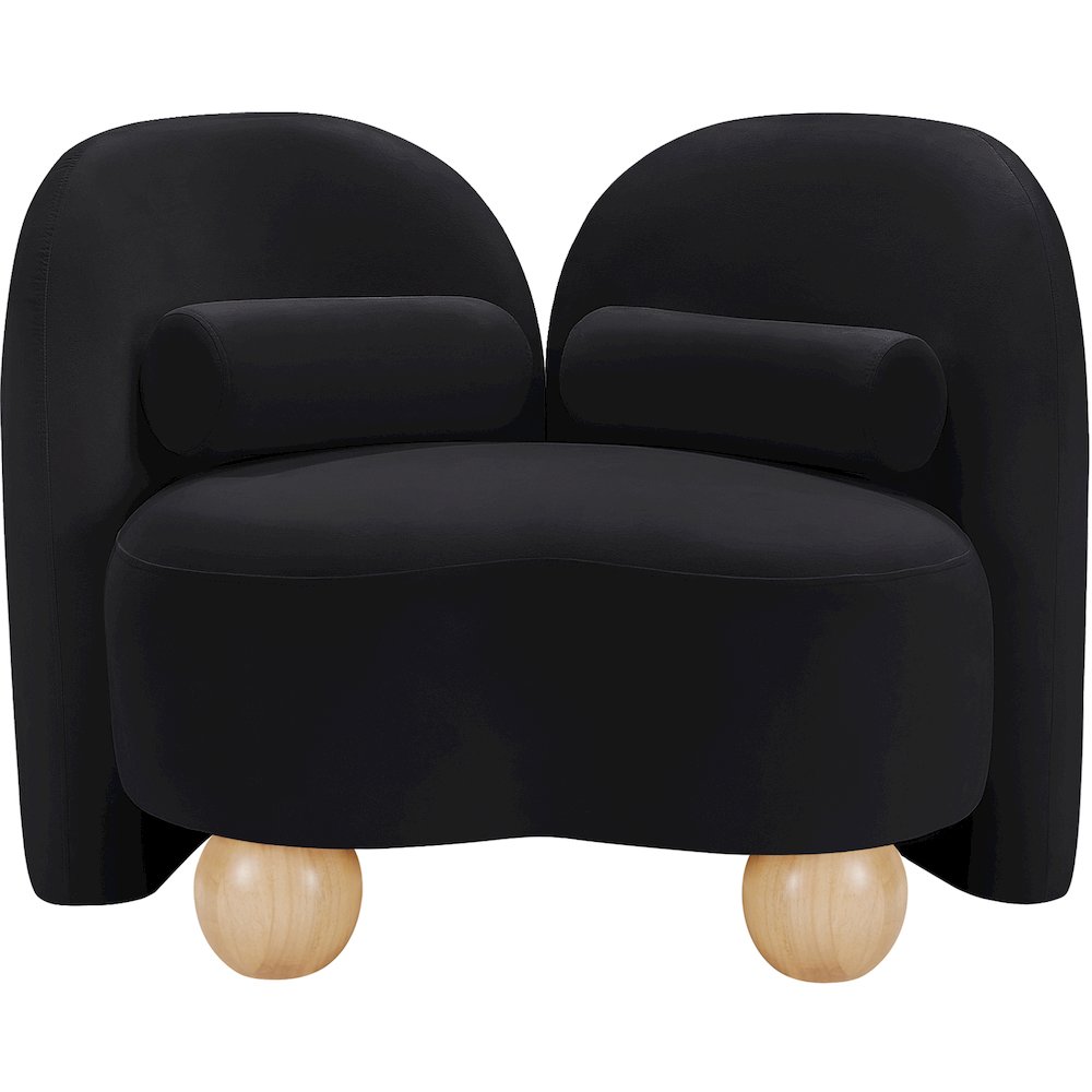 Daphne Black Velvet Chair
