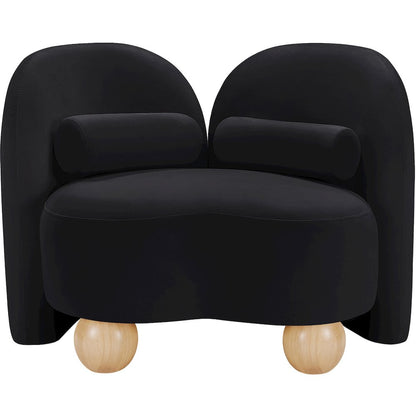 Daphne Black Velvet Chair