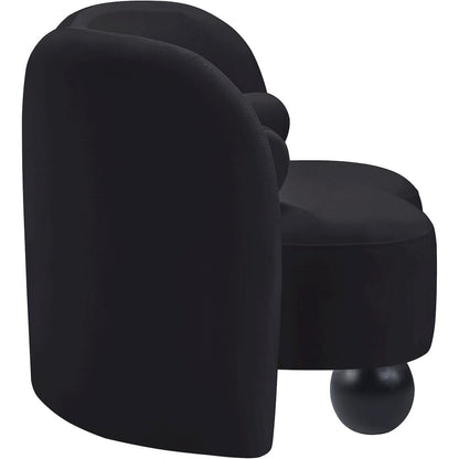 Daphne Black Velvet Chair