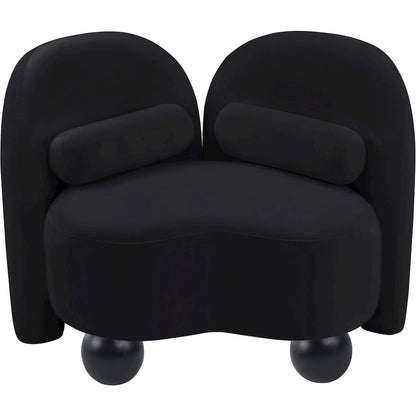 Daphne Black Velvet Chair