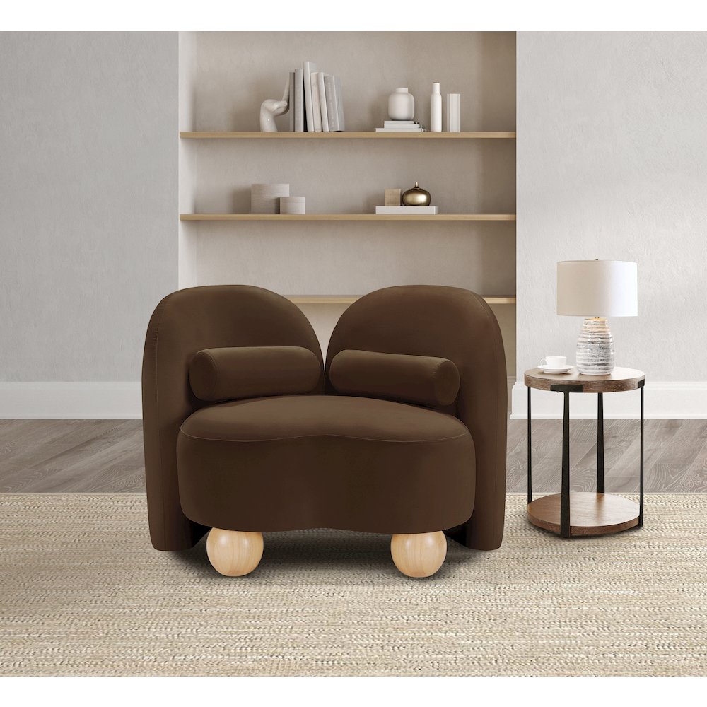 Daphne Brown Velvet Chair